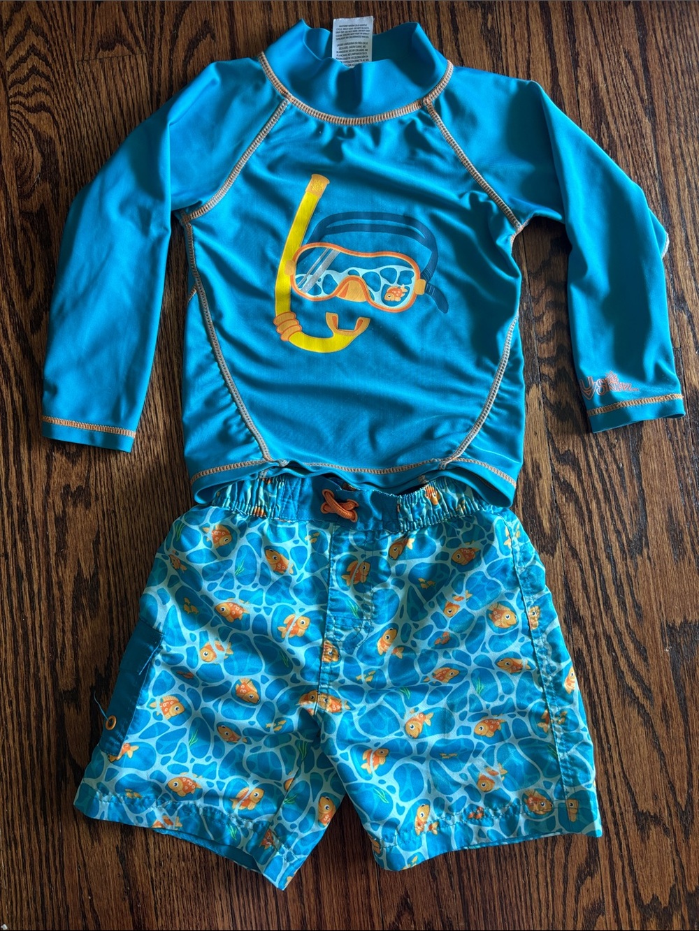 UV Skinz UPF50+ Goldfish & Snorkel Mask Swimsuit Set, 4T